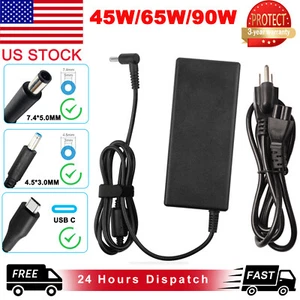 45W 65W 90W Charger For HP Laptop AC Adapter Power Supply with Cable US Plug - Picture 1 of 20