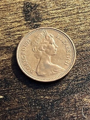 1973 UK Great Britain One 1 New Penny Actual Coin TK8652* - Image 1 of 3