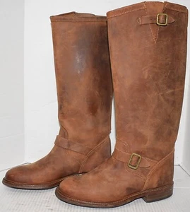Botas de montar BUTTERO Italy Engineer altas de cuero marrón hasta la rodilla para mujer talla 10 - Imagen 1 de 6