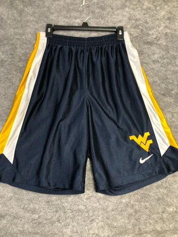 Nike West Virginia Mountaineers Basketball Mens Medium Shorts Dri Fit Blue Cover