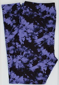 OS LuLaRoe One Size Leggings Blue Black Tie Dye Print NWT U39 New - Picture 1 of 6