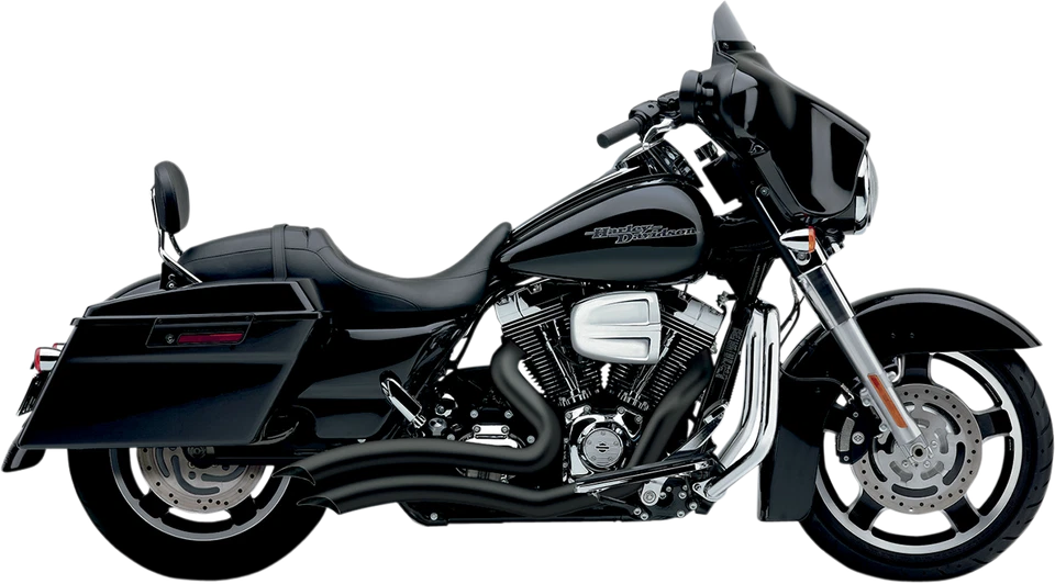 Escape Cobra Speedster, barrido corto negro Harley FLH, FLT Touring 2010-2016 Foto 1 de 1