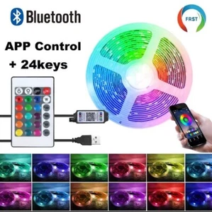RGB LED Strip Light Remote Fairy Light Room Party Xmas Decor Neon 5050 33 FT-NEW - Picture 1 of 13