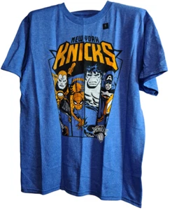 Fifth Sun Youth New York Knicks Superhero Panes Short-Sleeve T-Shirt BLUE - XL - Picture 1 of 4