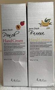 LOT OF 2 PURE FRESH HAND CREAM BANANA & PEACH 2.11 OZ EACH - Picture 1 of 2