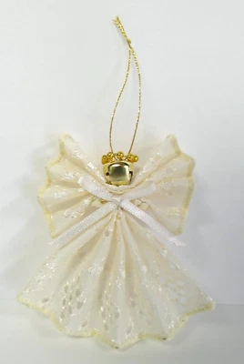 Adorno de ángel de encaje marfil NUEVO hecho a mano Foto 1 de 2