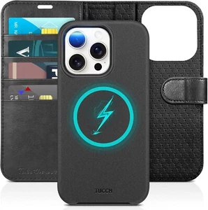 TUCCH Funda Cartera para iPhone 15 Pro, Soporte Desmontable Bloqueo RFID 4 Ranuras para Tarjetas - Imagen 1 de 11