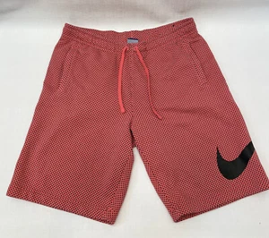 Nike Men's Larger Cotton Polyester Shorts Pink & Black Polka Dots Swoosh #56323 - Picture 1 of 16