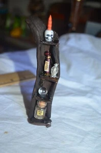 Dollhouse Halloween Witch's Curvy Bark shelf Apothocary 1:12 - Picture 1 of 6