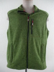 Men's L Orvis Green Sweater Fleece Vest Jacket Full-Zip Fishing Hunting Walking - Picture 1 of 24