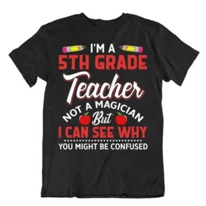 End Of Jahr Lehrer Geschenk T-Shirt Zauberer Lehrer T-Shirt Original Hemd - Picture 1 of 8