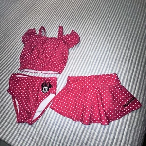 Disney Store Minnie Mouse Three Piece Swimsuit Toddler Size 3 - Picture 1 of 10