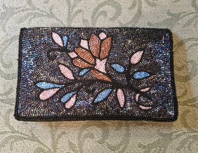 Vintage Unused Beaded Evening Purse Clutch Bag Shoulder Bag - Image 1 of 4