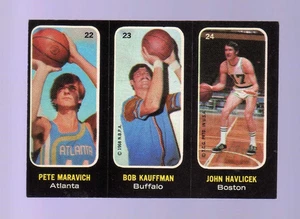 1971-72 Topps Trios Stickers #22, 23, 24 ... Pete Maravich, John Havlicek - Picture 1 of 2