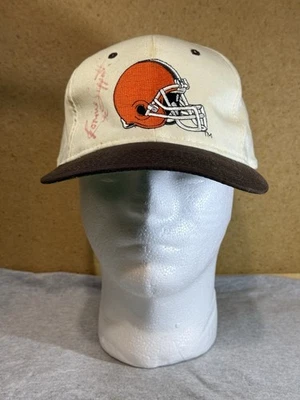 Sombrero Vintage/Clásico Ron Lippett Autógrafo Cleveland Browns, Con Marco, Ronnie USADO Foto 1 de 4