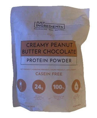 ТОЛЬКО ИНГРЕДИЕНТЫ сливочное арахисовое масло шоколад протеиновый порошок — 15 порций  - Изображение 1 из 3