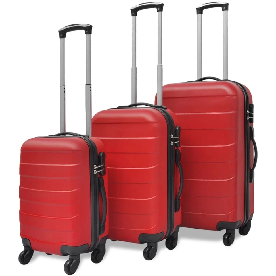 3x Trolley Rigidi in ABS Leggero Argento Borsa Bagaglio Valigia Viaggio vidaXL - Immagine 1 di 4
