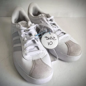 Adidas VL Court 2.0 Men’s Sneakers White Gray Size 10 Casual Shoes New - Picture 1 of 7