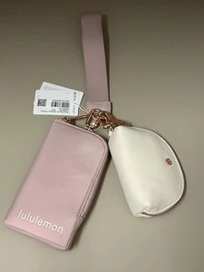 Lululemon Dual Pouch Wristlet Wallet MINK/LTIV Rose Gold Hardware NWT - Picture 1 of 5