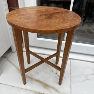 Foldable Vintage Beautiful Table Wooden- H 48 X Wide 38cm - Picture 1 of 24