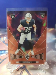 2024 Panini Phoenix Football Brock Bowers Rookie Rising Orange Prizm SP Rookie - Bild 1 von 2