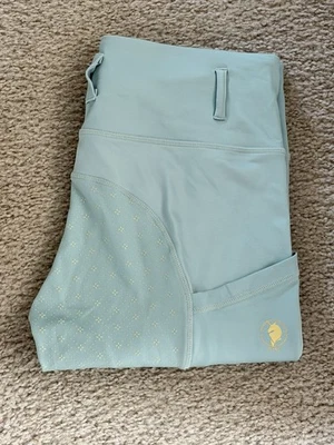 Sync Equestrian Full Seat Pull On Calzones, verde menta, talla M Foto 1 de 4