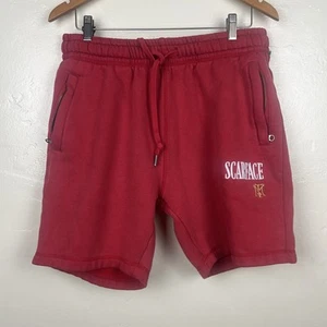Authentic Men's Shoe Palace x Scarface Sweat Shorts Fleece Red Tony Montana XL - Picture 1 of 11