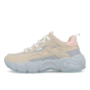 Buffalo Cld Run Boom Sneaker Low Damen Vegan Nappa Mesh Aqua Multi Plateau Schuh