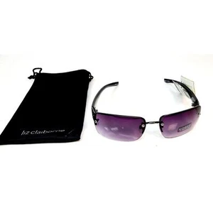 LIz Claiborne UV Protection Women's Black Wrap Fashion Sunglasses 81510 CE - Picture 1 of 7