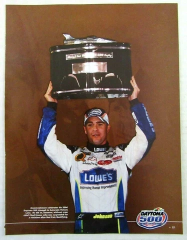 2006 NASCAR Daytona 500 Winner JIMMIE JOHNSON 8"x11" Magazine Poster Cover