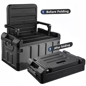 60L Folding Storage Box Outdoor Camping Organizer Car Trunk Container Bin - Picture 1 of 10