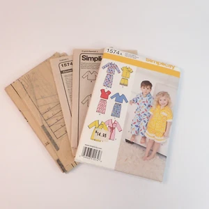 Simplicity Sewing Pattern 1574A Toddlers' Robe & Pajamas Size A (1/2-4) UNCUT - Picture 1 of 6