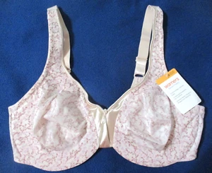 NEW WOMENS WARNERS BRA 40DD SIGNATURE SUPPORT 35002A BEIGE MAUVE UNDERWIRE 40 DD - Picture 1 of 8