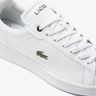 🎄LACOSTE Men's 8 Carnaby Pro 123❄️White Leather Laces Low Top Shoes Sneaker 🐊
