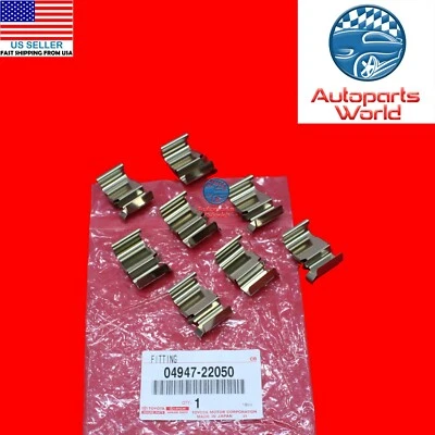 JUEGO DE CLIP ANTI SONAJERO FRENO DISCO TRASERO ORIGINAL TOYOTA 4RUNNER FJ GX470 04947-22050 Foto 1 de 2