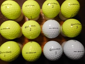 12 TaylorMade 2024/2025 TP5 Mint AAAAA No Logos No Pen Marks Used Golf Balls - Picture 1 of 1