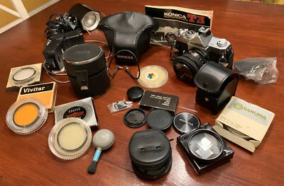 Cámara Konica Autoreflex T3 Manual Telesar/Lente Sakar Kenco Light Hoya/Vivitar Foto 1 de 4