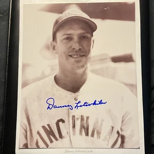 Danny Litwhiler Cincinnati Reds Signed/Auto 8x10 Photo B&W VTG - Picture 1 of 3