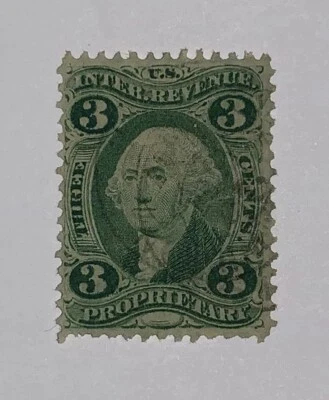 Travelstamps: 1862-71 US Stamp Scott#  R18c Proprietary Washington used , ng - Image 1 of 4