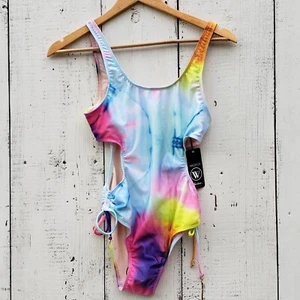 WILDFOX Mermaid Tie-Dye Monokini One Piece Swimsuit Womens Size Medium - Picture 1 of 8