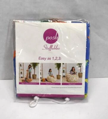 Posh Stuffable Kids Stuffed Animal Storage Bean Bag Cover Extra Large Blue Sea - Image 1 of 4