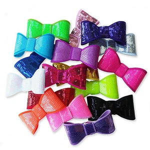 1 pieza Jumbo 12 cm arco de lentejuelas - Pegamento de coser en apliques hágalo usted mismo Fabricación artesanal de accesorios para el cabello - Imagen 1 de 17