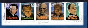 #3168-72 1997 32 centavos Clásico Película Monstruos Se-Inquilino Tira de 5 MNH - Imagen 1 de 1
