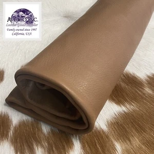 Toast Almond Cow Leather 3 oz 1.2mm Full Grain Hide Rough Cut by the Square Foot - Picture 1 of 4