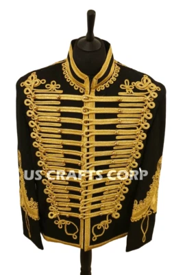 Chaqueta túnica plessie húsar estilo militar napoleónico hecha a mano Jimmie Hendrix Foto 1 de 4