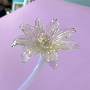Vintage MURANO LAMPADARIO CHANDELIER FLOWER Venetian Glass Replacement Part - Bild 1 von 8