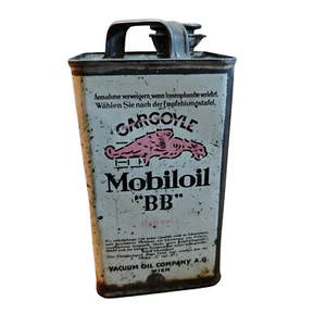 Alte Öldose GARGOYLE Mobiloil BB Motoröl Tankstelle Ölkanne Oil Tin Can Gas - Bild 1 von 9