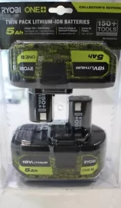 Genuine Ryobi 18V 5.0 AH Lithium Twin Battery Pack ONE+ RB1850C Brand New - Picture 1 of 1