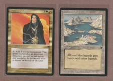 MTG Legends SUNASTIAN FALCONER Summon Legend SEAFARER'S QUAY Land LP English UNC