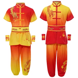 Unisex Kids Set Short Sleeve Outfit Performance Suit Girls Costume Kung Fu Arts - Picture 1 of 40